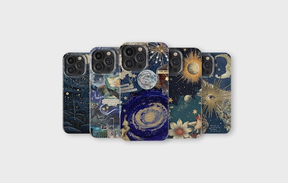 Stars Celestial Phone Case Galaxy Moon Sun Star Astrology Phone Cover for iPhone 17 Pro Max 16 15 14 13 12 11 X 8 7 Samsung S26 Ultra S25 FE