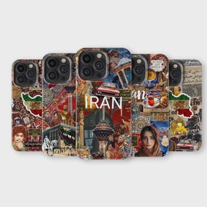 Iranian Handyhülle iranische Karte Kunst Handyhülle für iPhone 16 Pro Max 15 14 13 12 11 X 8 7 Samsung S25 Ultra S24 S23 S22 S21 S20 FE A16 A56
