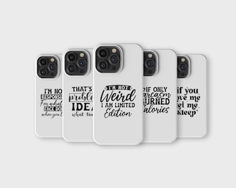 Eigenzinnig citaat telefoonhoesje grappige gezegden witte sarcastische telefoonhoes voor iPhone 16 Pro Max 15 Pro Max 14 Pro Max 13 Pro Max iPhone 12 11 XR SE