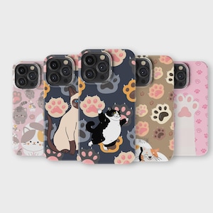 Cute Cat Paw Phone Case Kawaii Animal Lover Phone Cover for iPhone 16 Pro Max 15 14 13 12 11 X 8 7 Samsung S25 Ultra S24 S23 S22 S21 S20 FE