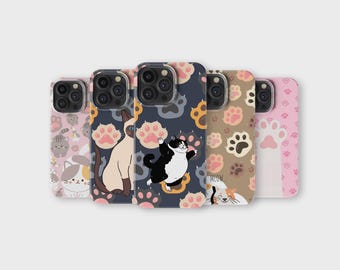 Uroczy futerał na telefon z kocią łapką i motywem miłośniczki zwierząt Kawaii na iPhone'a 16 Pro Max 15 14 13 12 11 X 8 7 Samsung S25 Ultra S24 S23 S22 S21 S20 FE