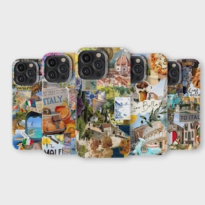 Italien Stimmungsbrett Handyhülle Niedliche Ästhetik Italien Abdeckung für iPhone 16 Pro Max 15 14 13 12 11 X 8 7 Samsung S25 Ultra S24 S23 S22 S21 S20 FE