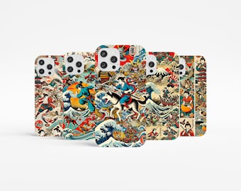 Momotaro Japanese Wave Manga Comic Anime Phone Case Anime Phone Cover for iPhone 14, iPhone 14 Pro Max, iPhone 13, 12,iPhone 11,Samsung S24