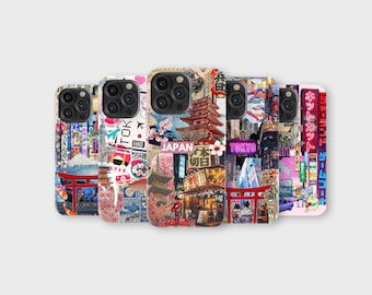 Japanese Phone Case Tokyo Travel Architecture Phone Cover for iPhone 17 Pro Max 16 15 14 13 12 11 X 8 Plus Samsung S25 Ultra S24 S23 S22 S21