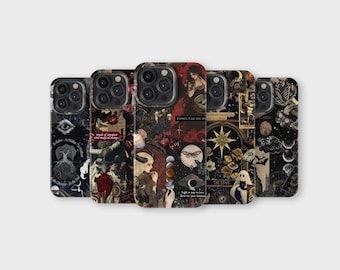 Dark Academia Aesthetic Handyhülle Vintage Bücher Gothic Mood Cover für iPhone 17 Pro Max 16 15 14 13 12 11 X 8 7 Samsung S26 Ultra S25 S24