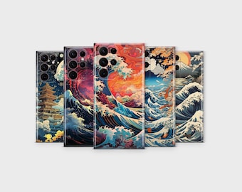 Golf van Kanagawa Telefoon Geval Japanse Kunst Telefoon Cover voor Samsung S25 Ultra S24 S23 S22 S21 S20 FE S10 S9 S8 S7 Note 20 10 9 A56 A36 A26 A16