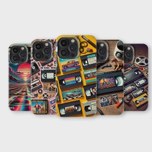 VHS Aesthetic Phone Case Retro Analog 80s Cassette Cover for iPhone 16 Pro Max 15 14 13 12 11 X 8 7 6 Samsung S25 Ultra S24 S23 S22 S21 S20