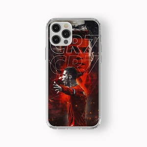 Cristiano Ronaldo Phone Case, CR7 Soft Silicone Clear Case for iPhone 14, iPhone 14 Pro Max, iPhone 13, 12, X,XS,iPhone 11,Samsung,Huawei Style #1