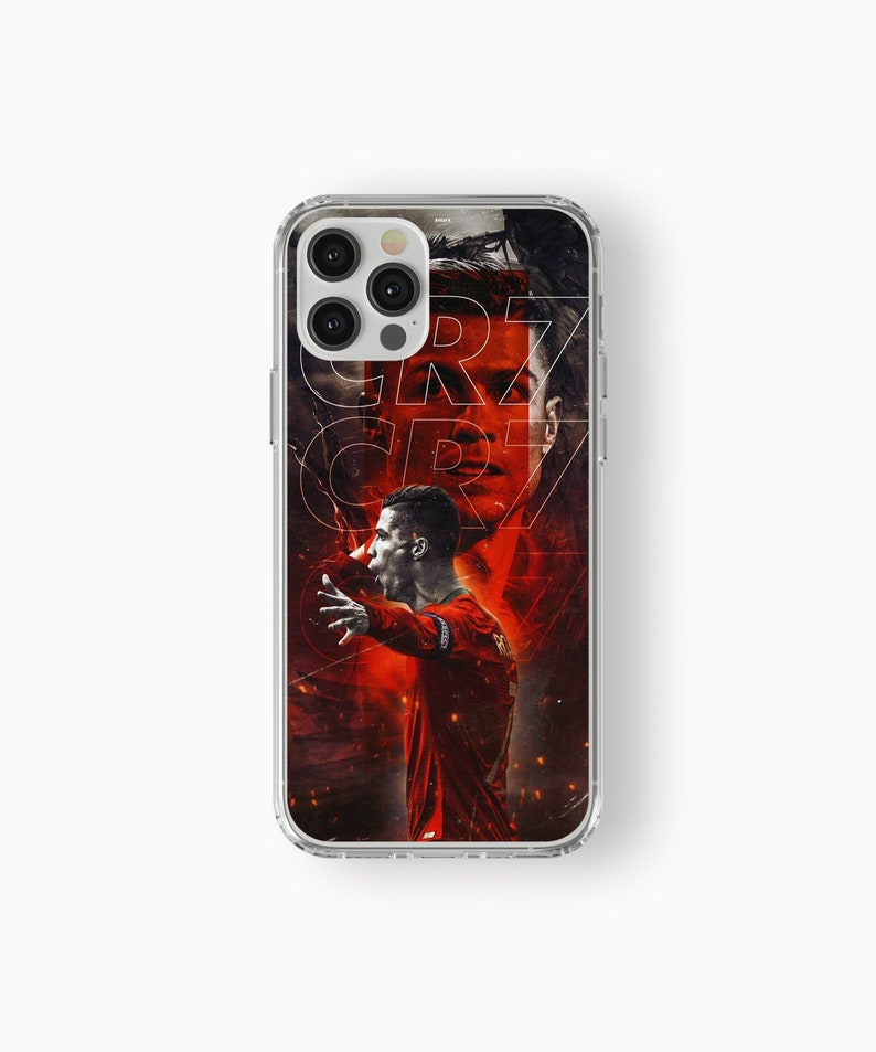 Cristiano Ronaldo Phone Case, CR7 Soft Silicone Clear Case for iPhone 14, iPhone 14 Pro Max, iPhone 13, 12, X,XS,iPhone 11,Samsung,Huawei Style #1