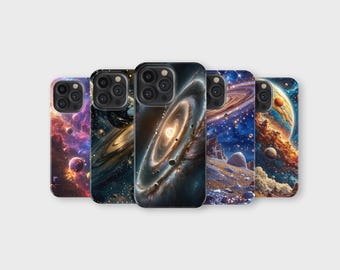 Cosmic Galaxy Phone Case Colorful Space Planet Nebula Phone Cover for iPhone 16 Pro Max 15 14 13 12 11 X 8 7 Samsung S25 Ultra S24 S23 S22