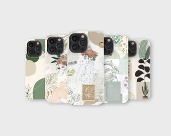 Abstract Line Art Phone Case Modern Minimal Cover for iPhone 17 Pro Max 16 15 14 13 12 11 X 8 Plus Samsung S25 Ultra S24 S23 S22 S21
