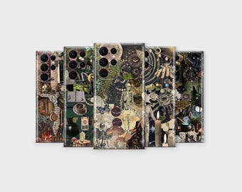 Goblincore Phone Case for Samsung – Dark Nature Witchy Aesthetic Collage Cover