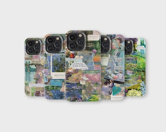 Claude Monet Phone Case Aesthetic Paint Art Phone Cover for iPhone 16 Pro Max 15 14 13 12 11 X 8 7 Samsung S25 Ultra S24 S23 S22 S21 S20 FE