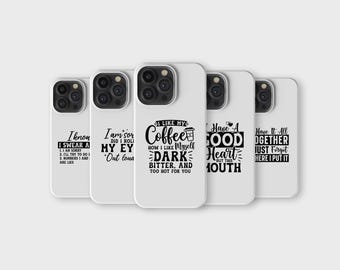 Sassy Funny Phone Case Sarcastic Coffee Attitude Telefoon Cover voor iPhone 16 Pro Max 15 Pro Max 14 Pro Max 13 Pro Max iPhone 12 11 XR SE 8 7 6