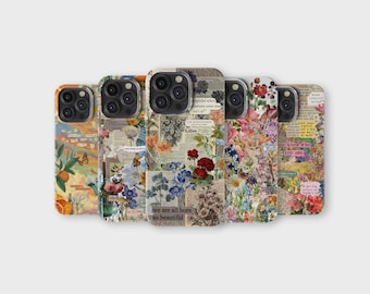 Spring Phone Case Floral Aesthetic Phone Cover for iPhone 16 Pro Max 15 14 13 12 11 X 8 7 6 Samsung S25 Ultra S24 S23 S22 S21 S20 FE