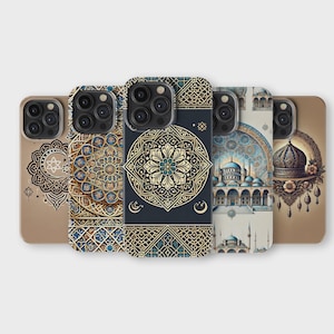 Islamic Phone Case Muslim Pattern Mosque Phone Cover for iPhone 16 Pro Max 15 14 13 12 11 X 8 7 6 Samsung S25 Ultra S24 S23 S22 S21 S20 FE
