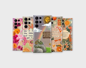 Mindfulness Phone Case for Samsung – Cozy Nature Collage Positive Quote Cover