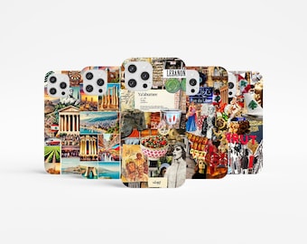 Libanon Handyhülle Libanon Collage Cover für iPhone 16, iPhone 16 Pro Max, iPhone 13, 12,iPhone 11,Samsung S24