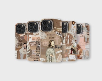 Christelijk Geloof Telefoon Case Jezus Bijbel Citaat Telefoon Cover voor iPhone 16 Pro Max 15 14 13 12 11X8 7 Samsung S25 Ultra S24 S23 S22 S21 S20 FE