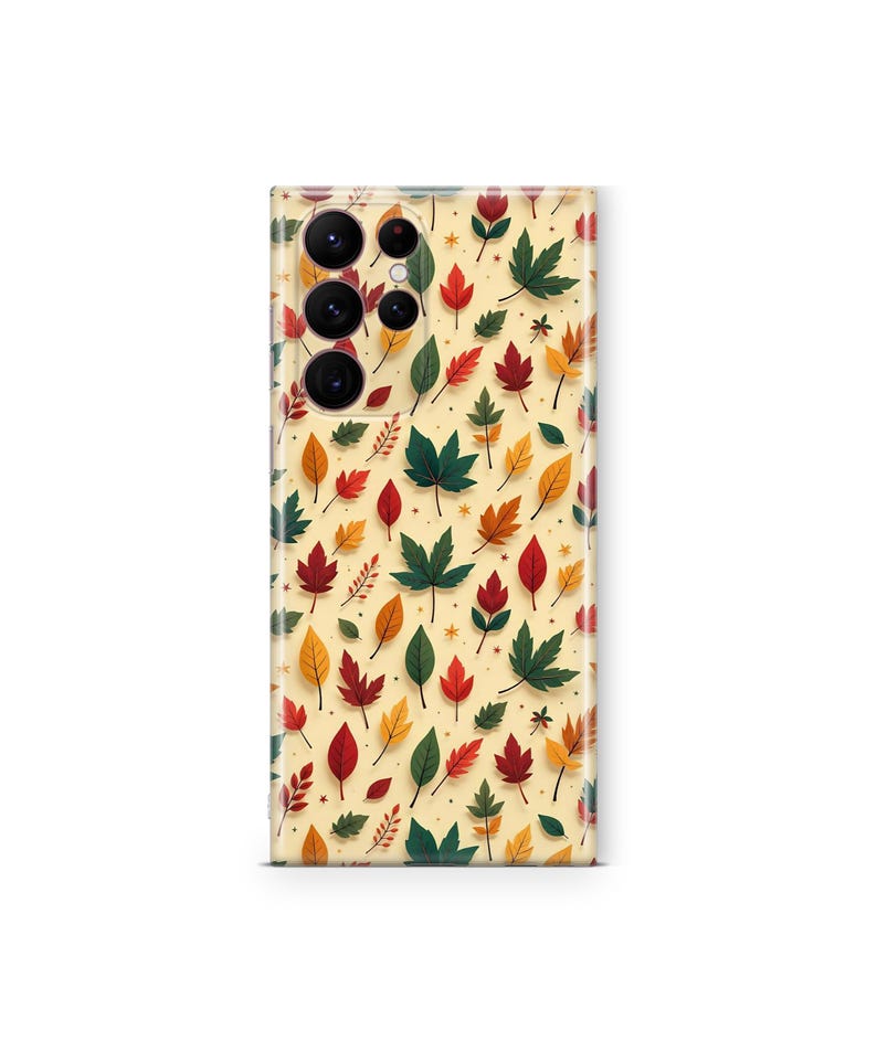 Autumn Leaves Phone Case Fall Pumpkin Cozy Phone Cover for Samsung S25 ...