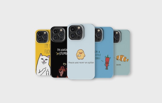 Funny Minimal Phone Case Cute Meme Sarcastic Designs Phone Cover for iPhone 16 Pro Max 15 14 13 12 11 X 8 7 Samsung S25 Ultra S24 S23 S22