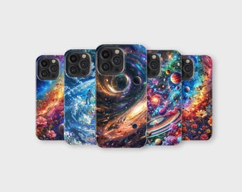 Galaxy Space Phone Case Cosmic Planets Stars Phone Cover for iPhone 17 Pro Max 16 15 14 13 12 11 X 8 Plus Samsung S25 Ultra S24 S23 FE S22