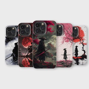 Custodia per telefono Samurai con estetica giapponese per iPhone 16 Pro Max 15 14 13 12 11 X 8 7 Samsung S25 Ultra S24 S23 S22 S21 S20 FE A16