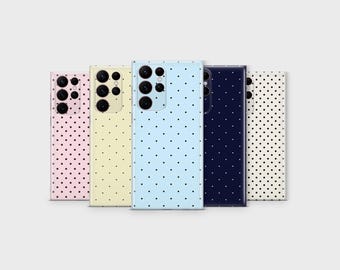 Prickigt mobilskal minimalistiskt pastellfärgat fodral för Samsung S26 Ultra S25 S24 S23 S22 S21 S20 FE S10 S9 S8 Note 20 A56 A36 A37 A57