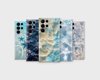 Water Ripple Phone Case Ocean Cover for Samsung S25 Ultra S24 S23 S22 S21 S20 FE S10 S9 S8 Note 20 A56 A36