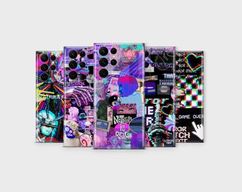 Glitchcore Phone Case: Vaporwave Cyberpunk Cover