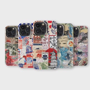 Funda para teléfono con diseño de tablero de estado de ánimo japonés, bonita y estética japonesa, para iPhone 16 Pro Max 15, 14, 13, 12, 11, X, 8, 7, Samsung S25 Ultra, S24, S23, S22 y S21