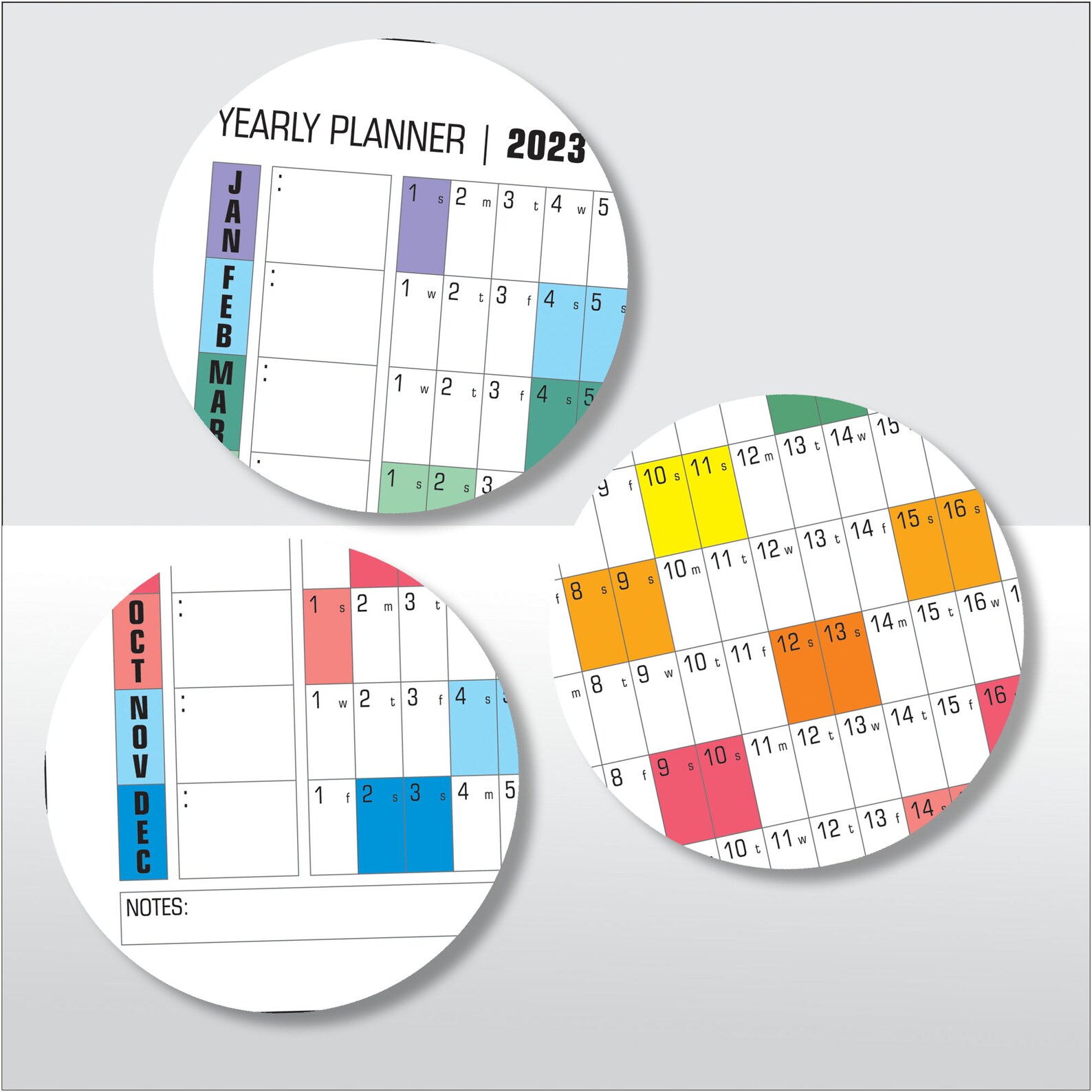 2023 Monthly Planner Printable 2023 Wall Calendar Digital Etsy