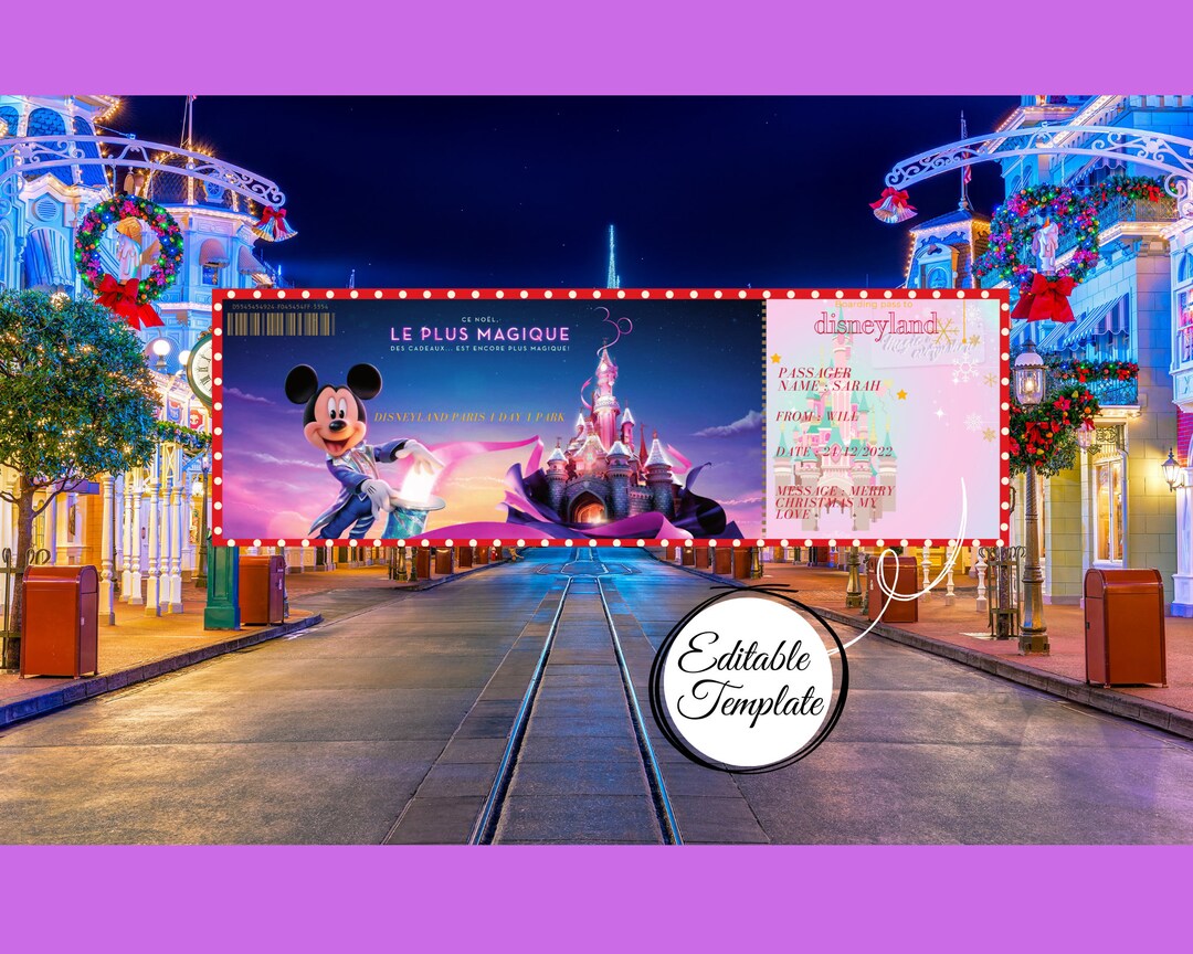 Disneyland Ticket Etsy