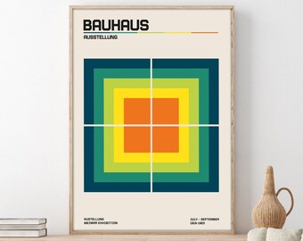 Bauhaus Geometric Art Print: Mid Century Modern Decor (Digital Download)
