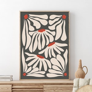 Matisse Flower Print: Abstract Floral Wall Art, Boho Decor (Digital Download)