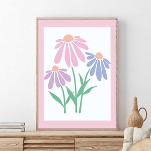 Danish Pastel Print, Flower Market Print, Digital Download, Pastel Print Set, Pastel Room Decor, Pastel Floral Wall Art, Botanical Print