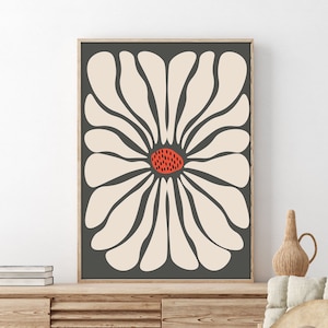 Matisse Flower Poster: Retro Floral Print, Boho Wall Art (Digital Download)