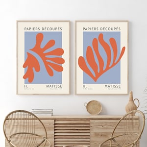 Matisse Exhibition Poster Set: Red & Blue Gallery Wall Prints (Digital Download)