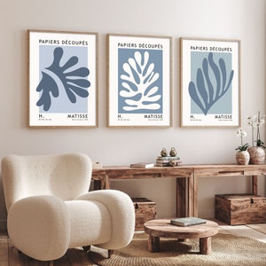 Blue Matisse Print Set Digital Download, Matisse Wall Art, Henri Matisse Poster, Blue Gallery Wall Art, Blue Gallery Wall Prints