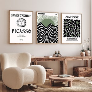 Modern Art Gallery Wall Set: Picasso, Matisse, Bauhaus Prints (Digital Download)
