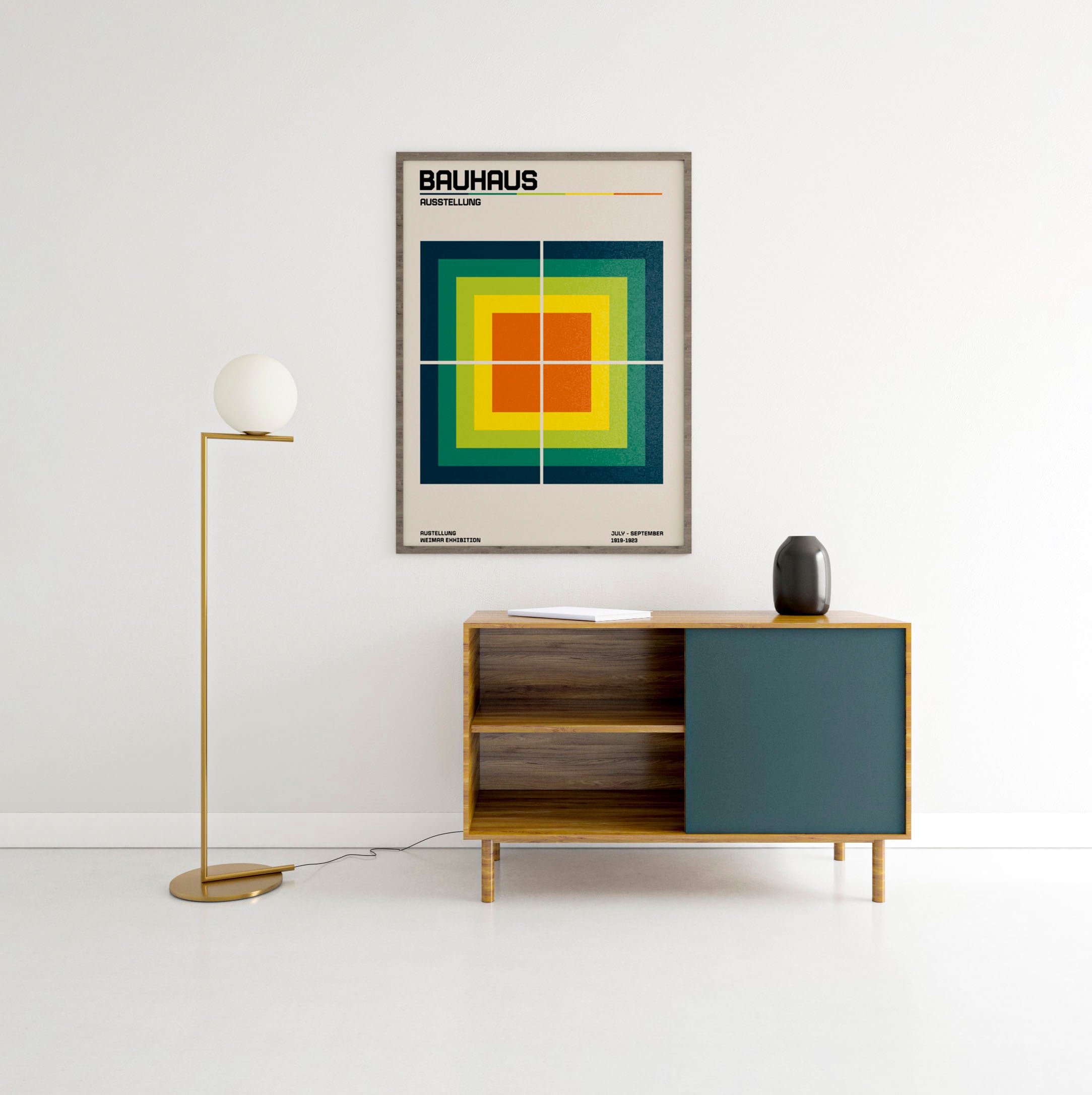Bauhaus Geometric Art Print: Mid Century Modern Decor (digital Download ...