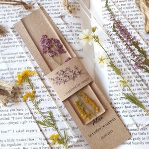 Beautiful eco bookmarks! Real dried flowers. Handmade. Gorgeous gift for her and for him. Book lovers gift! Jute string