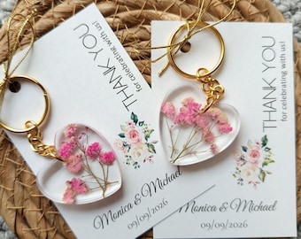 Floral thank you guest gift. Wedding party favors. Unique wedding favor. Personalized favors.