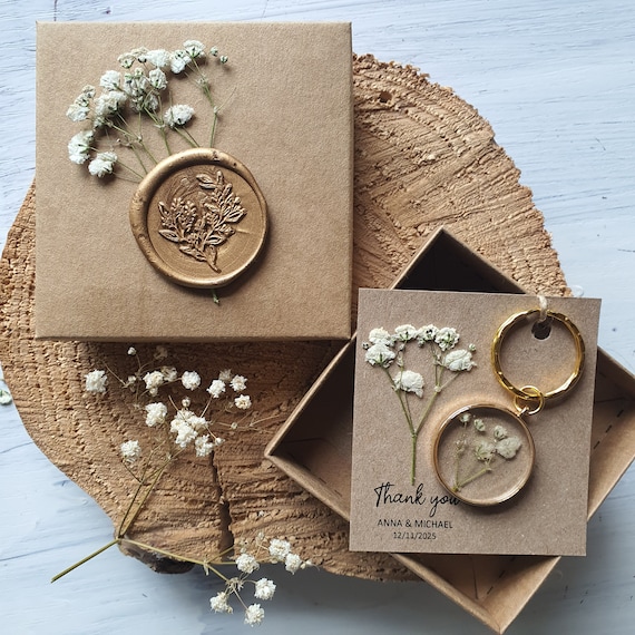 Rustikale Gastgeschenk Hochzeit. Personalisierte Hochzeitsgastgeschenke. Boho-Hochzeitsgastgeschenke. Dankeschön Geschenk.