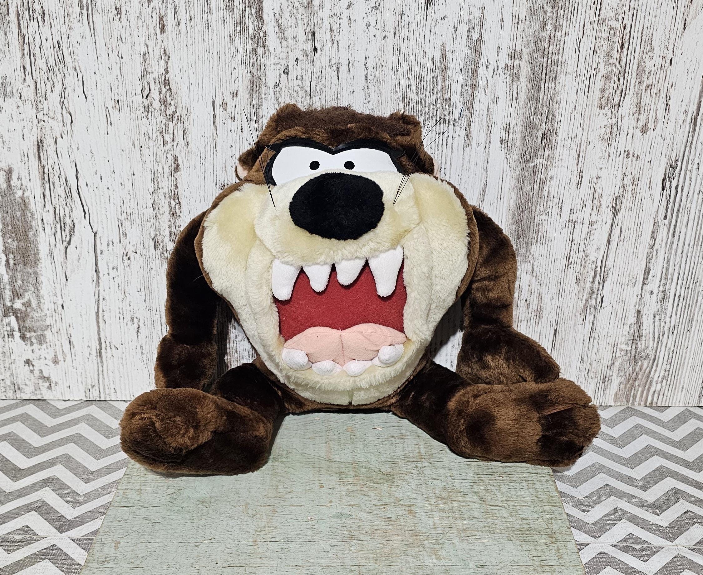 絵画 stuffed ll Vintage 1998 Looney Tunes TAZ Plush Stuffed Animal Warner Bros Six