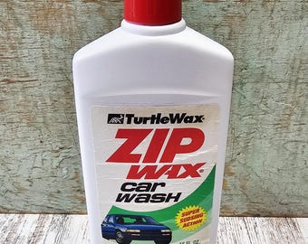 Cera para coches Turtle Wax Zip Wax, fórmula que no deja marcas, 473 ml (16 oz), T-75, EE. UU., 2001, sin usar.