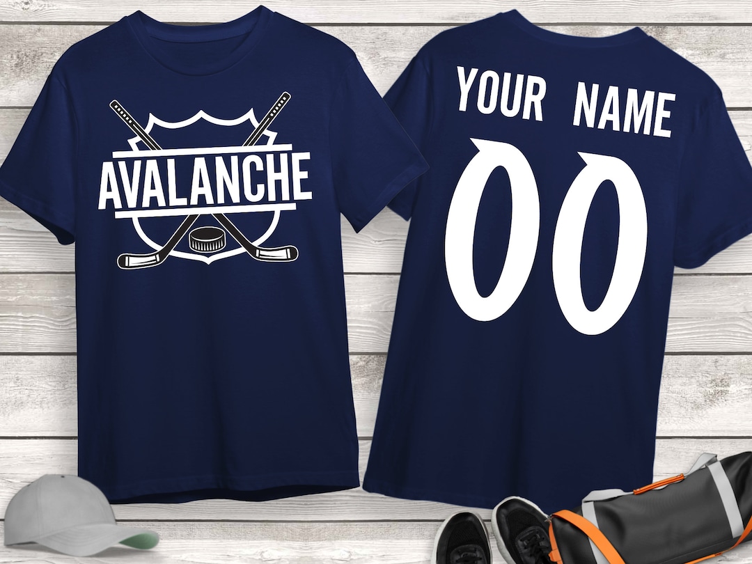 Avalanche Hockey Team Shirt Personalized Hockey Shirt Custom Etsy