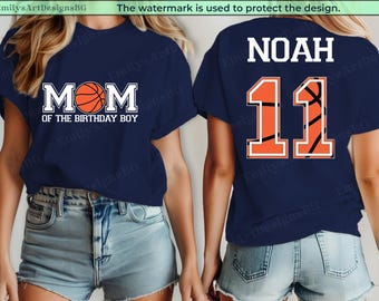 Basketball Mom Shirt, Basketball Dad Shirt, Custom Basketball Shirt: Custom Name & Number Shirt, Game Day Shirt, Personalized Basketball Tee