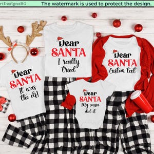 Dear Santa Christmas Matching Shirts: Family Holiday Outfits
