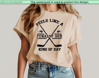 Fühlt sich an wie eine Penalty Box Art of Day T-Shirt, lustiges Hockey Shirt, Eishockey Spieler Geschenk, Spieltag Shirt